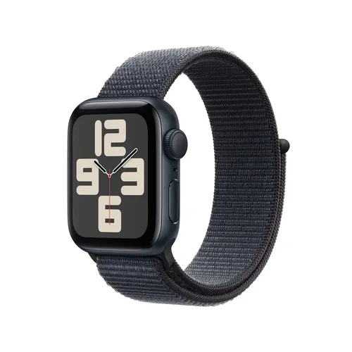 Apple Watch SE (2. Generation) GPS 40 mm - Mitternacht Aluminiumgehäuse, Sport Loop, Sturzerkennung und 3 Monate Apple Fitness+ kostenlos