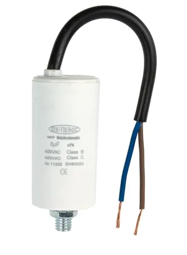 Kondensator Anlaufkondensator Motorkondensator Arbeitskondensator Kabel 5µF 450V