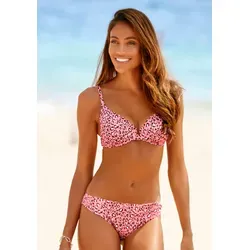 LASCANA Bügel-Bikini-Top Mae, farbenfroher Animalprint - Bikini-Oberteil mit verstellbaren Trägern und wattierten Cups für optimalen Halt, ideal für einen trendigen Strandlook.