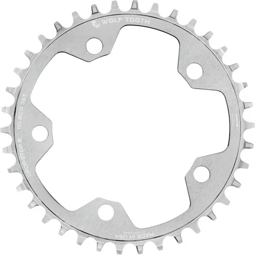 Wolf Tooth Gravel/CX/Road Kettenblatt 42 Z., 110 BCD, 5-Loch, Drop-Stop B - Hochwertiges Wolf Tooth Kettenblatt für Gravel-, CX- und Straßenräder. Mit Drop-Stop B Technologie für optimalen Kettenlauf und Langlebigkeit. Ideal für anspruchsvolle Fahrer.