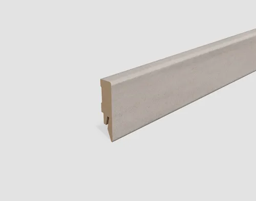EGGER Sockelleiste Beton grau L598, L: 240 cm, H: 5.8 cm, 1-St., 2,40m, neues kubisches Profil, passend zu Fußboden Chromix silber