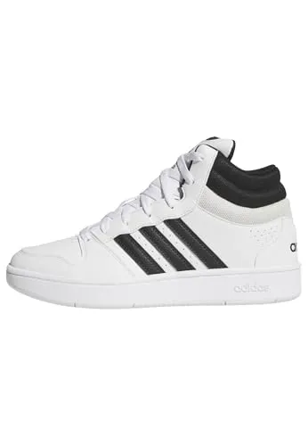 adidas Unisex Hoops MID Classic Schuhe - FTWR White/Core Black/Orbit Grey, 46 2/3 EU - Stylische Sneakers mit regulärer Passform, ideal für den Alltag. Die Gummiaußensohle bietet optimalen Halt und die Synthetik-Oberfläche ist pflegeleicht.