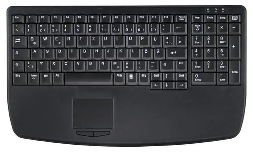 Active Key AK-7410-G Tastatur mit Touchpad - Kabelgebunden, QWERTZ Deutsch - Tastatur mit integriertem Touchpad für effizientes Arbeiten, ideal für Büro und Home Office.
