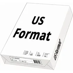 Inacopia Office Druckerpapier US-Letter-Format 75 g/m² - Hochwertiges Druckerpapier im US-Letter-Format (216 x 279 mm), 500 Blatt, ideal für Büroanwendungen. Mit optimalen Laufeigenschaften für Drucker, Kopierer und Faxgeräte.