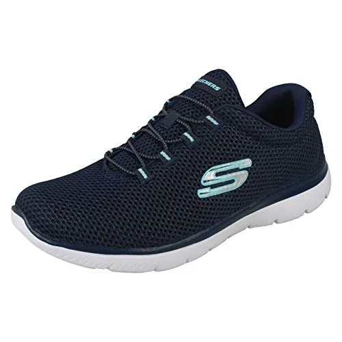 Skechers Damen Summits Sneaker - Marine Light Blau, 40 EU - Damen-Sneaker, leicht und bequem für den Alltag, ideal für aktive Frauen.