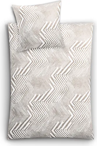 Kleine Wolke Bettwäsche Macra, Mako-Satin 2-teilig - Bettwäsche-Sets mit grafischem Print für ein modernes Schlafzimmer. Der praktische Reißverschluss erleichtert das Aufziehen und sorgt für ein kuscheliges Schlaferlebnis.