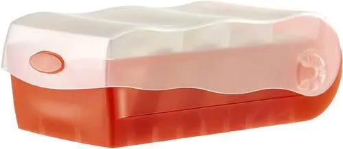 HAN CROCO 997-617 Karteibox Transluzent, Rot max. Anzahl der Karten: 900 Karten DIN A7 quer inkl. 100 linierten Karten