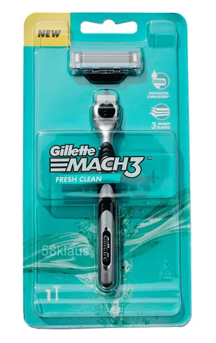 Gillette Mach3 Rasierer mit Anti Scheuer Stick - Herrenrasierer für eine sanfte und gründliche Rasur, inklusive innovativem Anti Scheuer Stick für zusätzlichen Hautschutz.