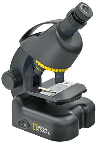 National-Geographic Mikroskop analog, 40x-640x Vergrößerung - Analoges Mikroskop mit dimmbarer LED-Beleuchtung und Smartphone-Adapter für spannende Entdeckungen. Ideal für Anfänger und mobil einsetzbar dank Batteriebetrieb. Umfangreiches Zubehör inklusive!