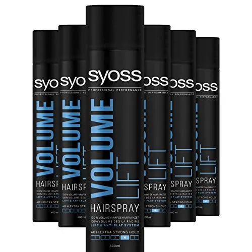 Syoss Volume-Hairspray Volume Lift 6x - Extra Starker Halt - Erleben Sie mit Syoss Volume Lift Extra Strong Hold Hairspray voluminöse Styles, die den ganzen Tag halten. Ideal für einen zuverlässigen Halt und glänzendes Haar.