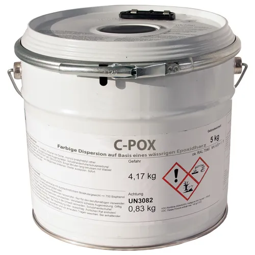 Bodenbeschichtung Gießharz Epoxidharz Versiegelung fenstergrau 5kg, RAL 7040