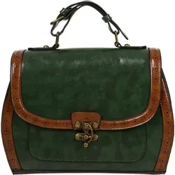 Dancing Days Handtasche Stevie in Grün - Elegante Handtasche von Dancing Days aus Kunstleder. Mit praktischem Reißverschluss, seitlichen Taschen und einem abnehmbaren Schulterriemen. Ideal für stilvolle Auftritte!