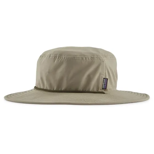Patagonia Brimmer Hut Gr S/M - Beige/Grau - Modischer Hut von Patagonia mit umfassendem UV-Schutz, ideal für Reisen. Material: 100% Polyester, DWR-imprägniert. Perfekt für Outdoor-Abenteuer!