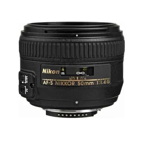 Nikon AF-S Nikkor 50mm 1:1,4G Objektiv - Objektive für Spiegelreflexkameras mit lichtstarker Blende, ideal für kreative Fotografie und hervorragende Bildqualität.