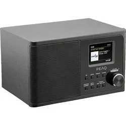 PEAQ PDR 170BT-B-2 Radio mit DAB+ und Bluetooth - Modernes DAB+/FM-Radio mit Bluetooth und Farbdisplay. Ideal für Musikliebhaber, bietet USB-Ladefunktion und AUX-IN für vielseitigen Einsatz.