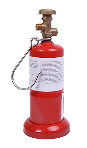 WELDINGER Handwerkerflasche 0,5 kg - Befüllbare Gasflasche für Propan/Butan - Brennstoffflaschen für Gewerbe, selbst befüllbar und geeignet für Temperaturen bis -26°C, ideal für Winter-Camping. Anschluss 3/8" links.