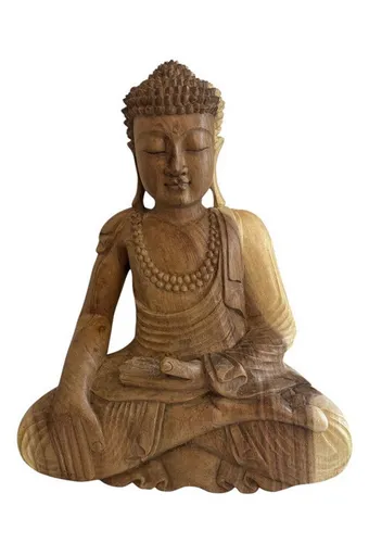 Main Möbel Dekofigur "Buddha" aus massivem Suarholz 30x40cm - Handgefertigte Dekofigur aus hochwertigem Suarholz, die jedem Raum eine besondere Atmosphäre verleiht. Maße: ca. 30 x 40 x 15 cm – ein echter Blickfang für Kunstliebhaber.