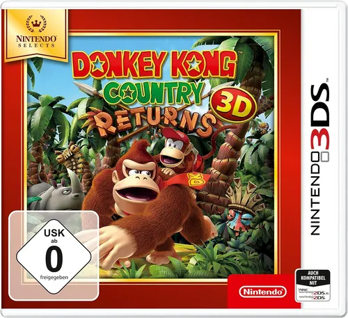 Nintendo Donkey Kong Country Returns 3D für 2DS/3DS - NEU & SEALED - Action & Abenteuer Spiel für Nintendo 3DS, ideal für Multiplayer-Spaß. Erlebe das Jump 'n' Run-Abenteuer mit Donkey Kong in hochwertiger Grafik!