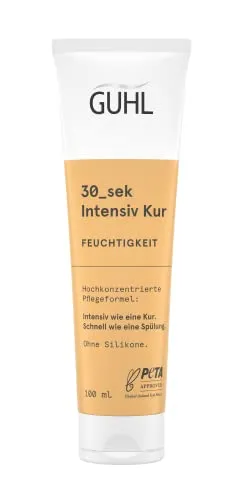 Guhl 30_sek Intensiv Kur - Feuchtigkeit - 100ml - Hochkonzentrierte Pflegeformel - Intensiv wie eine Kur - Schnell wie eine Spülung - Ohne Silikone