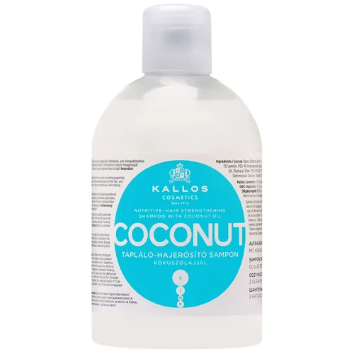 Kallos Kokosnuss-Shampoo 1000ml - Feuchtigkeitsspendendes Shampoo für geschädigtes Haar, angereichert mit Kokosnussöl für revitalisierte, glänzende Locken. Ideal für alle Haartypen und tägliche Pflege.