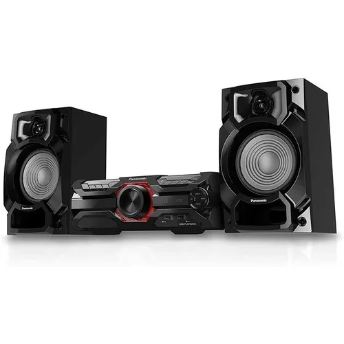 PANASONIC SC-AKX320E-K CD/Radio/MP3 System - Radiosystem mit 450 W RMS Leistung, tiefen Bässen und DJ-Effekten für die perfekte Party-Atmosphäre – flexibel in der Musikwiedergabe über CD, Bluetooth und mehr.