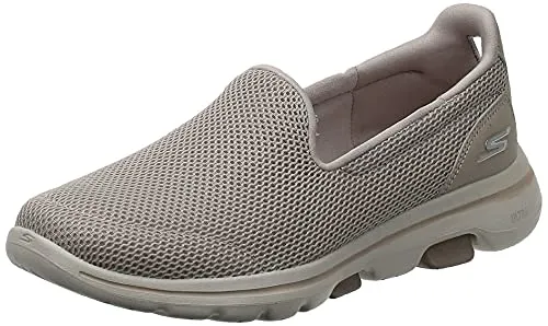 Skechers Damen Go Walk 5 Sneaker - Taupe, 38 EU - Damen-Sneaker mit atmungsaktivem Obermaterial und Ultra Go-Zwischensohlendämpfung für hohen Komfort. Ideal für aktive Tage und maschinenwaschbar.