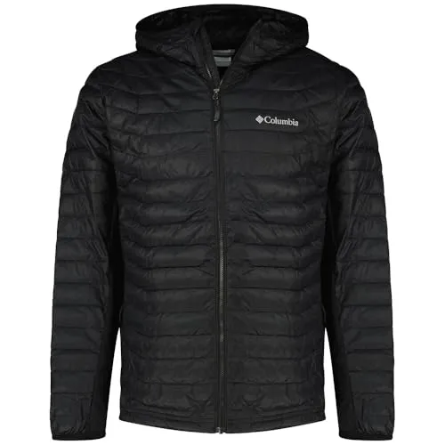 Columbia Herren-Kapuzenjacke Powder Pass Hybrid - Funktionsjacke mit recycelter Isolierung, atmungsaktiv und wasserabweisend, ideal für Outdoor-Abenteuer und Alltag.
