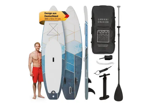 Capital Sports Aufblasbares SUP Board Set - Aufblasbares Stand-Up Paddling Board für Kinder & Erwachsene, inklusive Aluminium Paddel, Tasche und Pumpe. Schnell in 5 Minuten einsatzbereit, ideal für Anfänger und Profis.