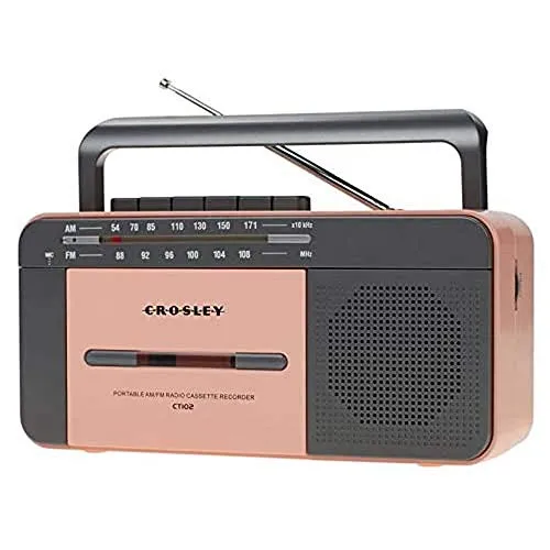 Crosley Cassette Player - Rose Gold/Grey, CT102A-RG4, Roségold & Grau
