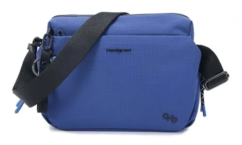 Hedgren Umhängetasche Medium Crossover - Stylische Umhängetasche aus recyceltem PET, ideal für den Alltag. Mit geometrischem Muster und mehreren Fächern für optimale Organisation.