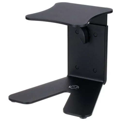 K&M 26772 Table Monitor Stand - Ständer & Stützen, stabiler Tischmonitorständer aus Stahl mit rutschfesten Gummi-Auflagen für sicheren Halt und Entkopplung, max. Belastbarkeit 15 kg, ideal für Studiomonitore und Lautsprecher.