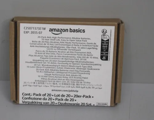 Amazon Basics AA-Alkaline Batterien 48er-Pack - Leistungsstarke AA-Alkaline Batterien mit 1,5 V für Geräte mit geringem Stromverbrauch. Ideal für den täglichen Einsatz, mit langer Haltbarkeit bis 07/2034.