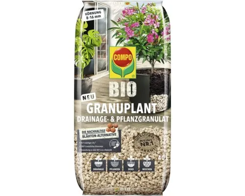 Granuplant Drainage- & Pflanzgranulat COMPO BIO 40 L 100% natürlicher Bimsstein,
