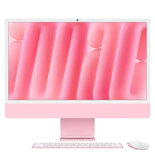 Apple iMac MWUG3D A Pink - 61cm (24 Zoll) All-in-One PC, 8-Core Chip, 16GB RAM und 4,5K Retina Display für atemberaubende Bildqualität