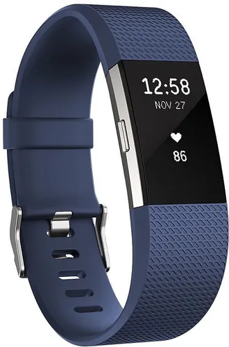 Fitbit Charge 2 Small blau - Smartwatch mit OLED-Display, ideal zur Verfolgung von Fitnessaktivitäten und Schlaf, bietet umfassende Gesundheitsdaten und Bluetooth-Konnektivität.