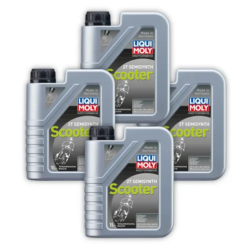 LIQUI MOLY 1621 Motorbike 2T Semisynth Scooter Street Motoröl 4x1L - Hochwertiges Motoröl für Scooter und Motorräder, optimal für den täglichen Einsatz. Lieferung im praktischen 4-Liter-Kanister für eine einfache Handhabung.