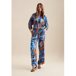 Culotte SEIDENSTICKER "Schwarze Rose" Damenhose - Stoffhosen in hellblau, aus 100% Viskose, geblümt und mit modernem Schnitt für hohen Tragekomfort – perfekt für elegante Anlässe oder den Alltag.