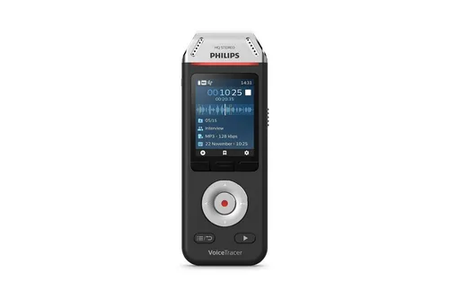 Philips DVT2110 00 - Voice Tracer, 36 Stunden Aufnahmezeit, Stereoaufnahme und USB-C Schnittstelle für vielseitige Anwendungen