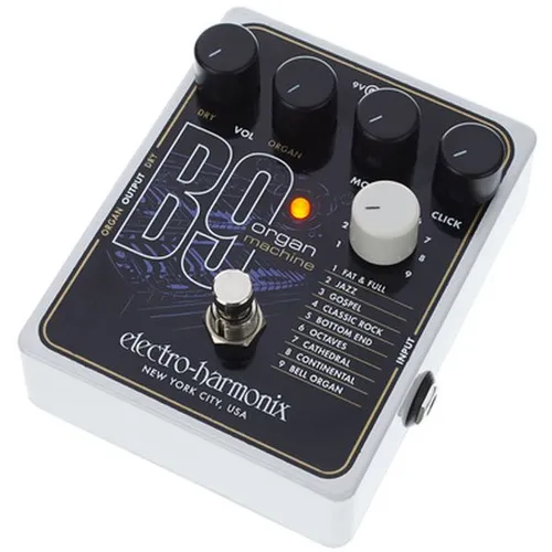 Electro Harmonix B9 Organ Machine - Gitarren EffektPedal mit 9 hochwertigen Orgelsounds, ideal für kreative Musikproduktionen und schnelle Anpassungen.