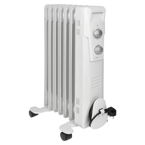 Clatronic Ölradiator RA 3735 - Effiziente mobile Heizung mit 7 Rippen, 1500 Watt und 3 Leistungsstufen für individuelle Wärmeinstellungen, sicher und platzsparend