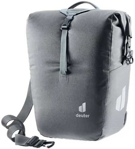 deuter Valbona 20+5 Hinterradtasche - anpassbare BagFix-Halterung, erweiterbares Volumen und abnehmbare Regenhülle für optimalen Schutz