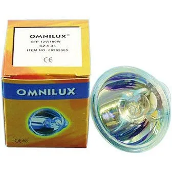 OMNILUX EFP 12V/100W GZ-6,35 - Studiolampe mit GZ-6,35 Sockel, ideal für professionelle Beleuchtung mit 3400 Lumen und 50 Stunden Lebensdauer.