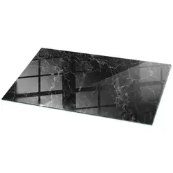 Tulup Tischplatte aus Glas mit Marmormuster 100 cm x 50 cm - Sonstiges Zubehör für Gartenmöbel, stilvolles Design mit edlem Marmormuster für eine elegante Gartenatmosphäre