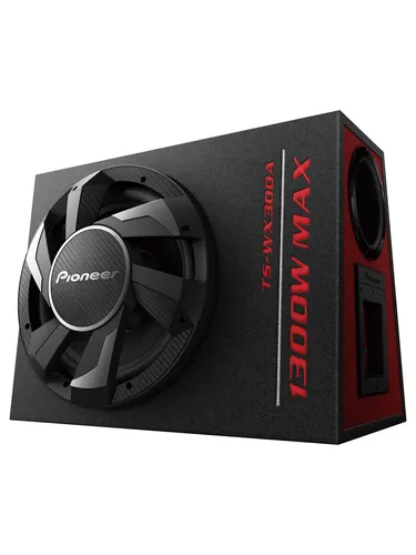 Pioneer TS-WX300A Aktivsubwoofer - Kompakter Gehäuse Subwoofer mit 300 W Leistung - Car-HiFi-Lautsprecher mit kraftvollem 30 cm Tieftöner, der präzise Basswiedergabe und starken Sound garantiert, ideal für platzsparende Installationen im Auto.