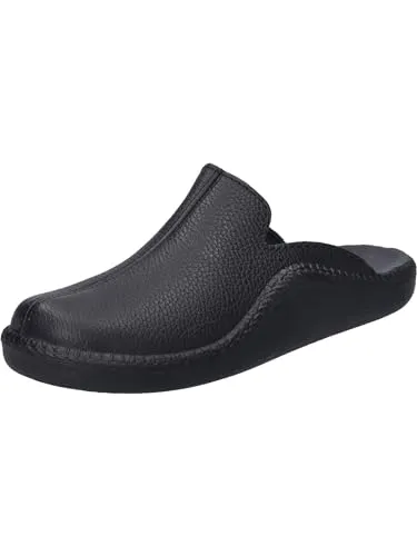 Josef Seibel Pantoffel schwarz 40 EU - Herren-Pantoletten aus hochwertigem Glattleder, ideal für den Komfort zu Hause mit einem weichen Leder-Innenmaterial und einer bequemen Passform für kräftigere Füße.