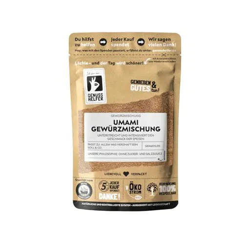 Umami Gewürzmischung Bremer Gewürzhandel 100g - Kräuter und Gewürze für intensiven Geschmack, vegan und ideal für kreative Kochideen.
