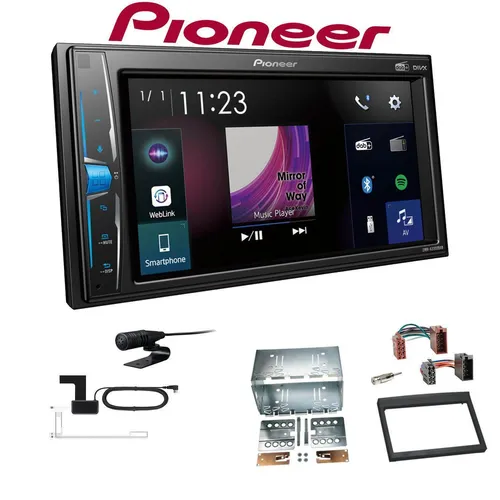 Pioneer Multimedia Autoradio Bluetooth DAB+ für Porsche 911 - 2 DIN Autoradio mit Touchscreen, Bluetooth und DAB+ für Porsche 911 (1997-2006). Genießen Sie hochwertige Audioformate und eine einfache Smartphone-Integration.