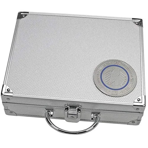 SAFE 243 245 Alu-Münzkoffer für 20 Euro Münzen - Koffer für 20€-Münzen, bietet sicheren Schutz und ansprechende Präsentation durch hochwertige Tableaus.