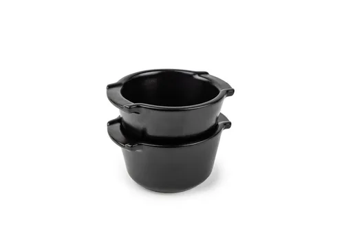 PEUGEOT Auflaufform Mini APPOLIA 11cm - Satinschwarz, spülmaschinen- und mikrowellengeeignet, ideal für Desserts und Beilagen