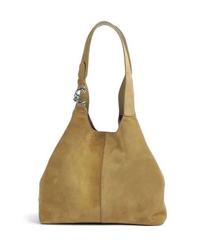 Coccinelle C-Easy Suede Shopper 31 cm in Seagras - Eleganter Shopper aus weichem Rindsleder in Seagras. Mit Magnetverschluss, zwei Tragegriffen und wandelbarer Taschenform bietet er viel Platz für A4-Unterlagen und persönliche Dinge.